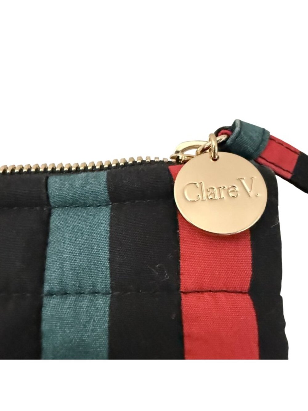 Clare V Black Poppy Checker Plaid Top Handle Laptop Bag - Picture 6 of 6